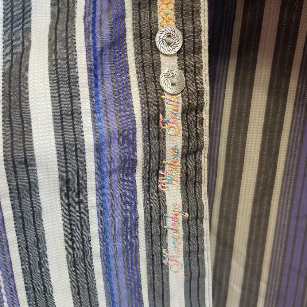Robert Graham | Euro Fit Striped Long Sleeve M - Picture 9 of 11